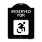 Signmission Designer Series-Reserved For With Accessible Symbol Heavy-Gauge Aluminum, 24" x 18", BW-1824-9908 A-DES-BW-1824-9908 - alternate 1